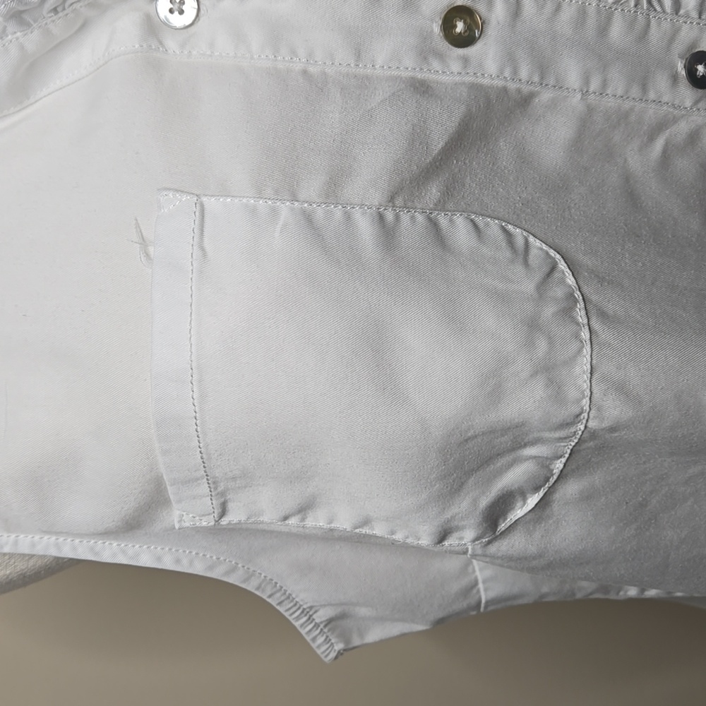 Chico's White Sleeveless Blouse with Ruffle Trim – Size 1 (Medium) - Picture 4 of 7